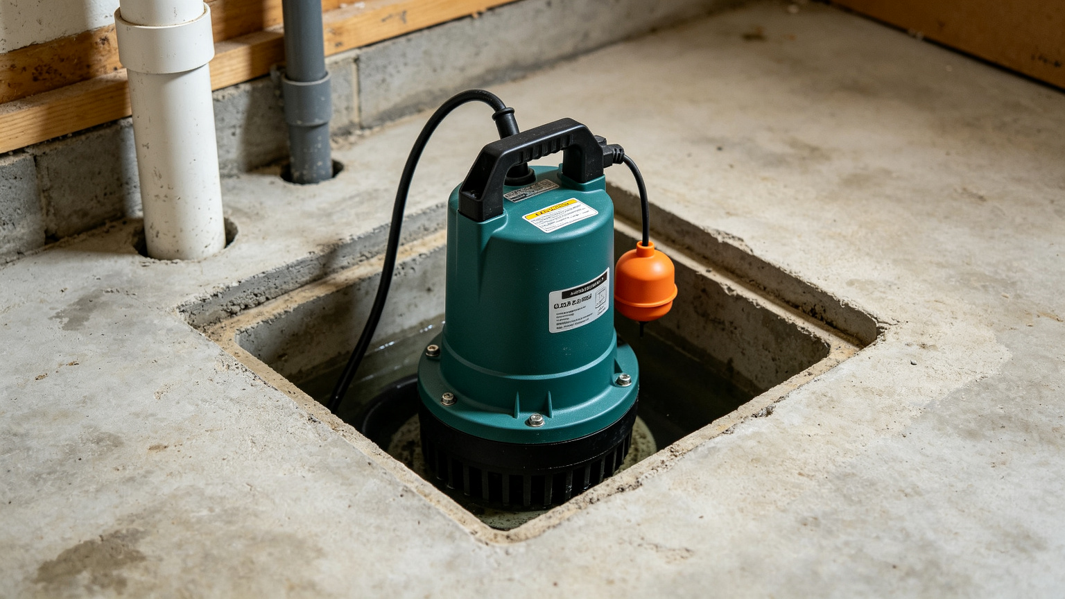 Sump pump installation